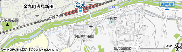 岡山県浅口市金光町大谷156周辺の地図
