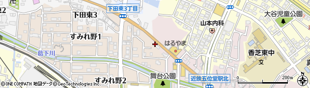 ピザポケット香芝店周辺の地図