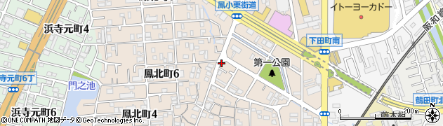 大阪府堺市西区鳳北町周辺の地図