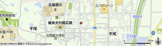 奈良県広陵町（北葛城郡）平尾周辺の地図