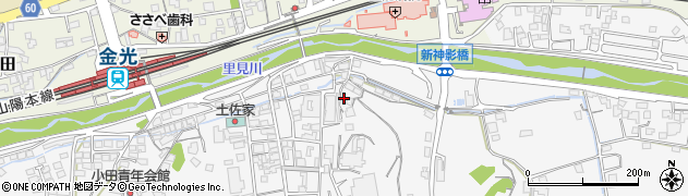 岡山県浅口市金光町大谷243周辺の地図