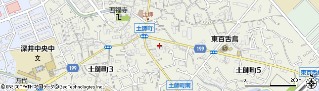 大阪府堺市中区土師町周辺の地図