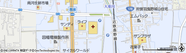 ゴルフ５羽曳野西浦店周辺の地図