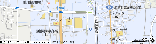 スポーツデポ羽曳野西浦店周辺の地図