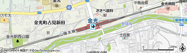 岡山県浅口市周辺の地図