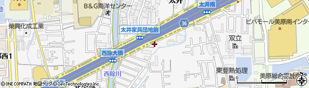 大阪府堺市美原区太井512周辺の地図