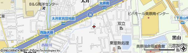 大阪府堺市美原区太井539周辺の地図