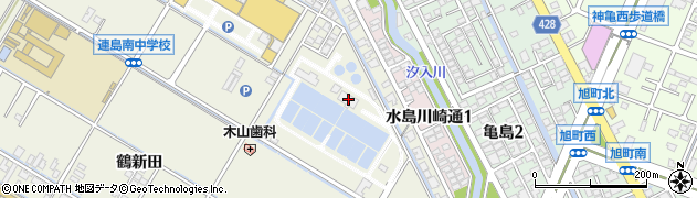 岡山県倉敷市連島町鶴新田1153-13周辺の地図