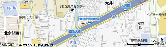 大阪府堺市美原区太井523周辺の地図