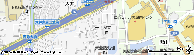 大阪府堺市美原区太井661周辺の地図