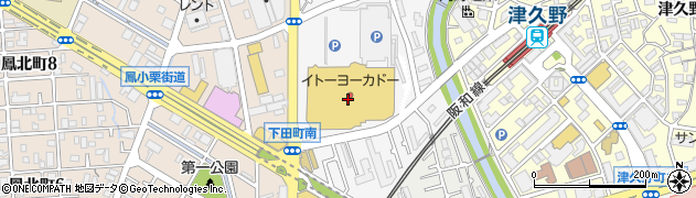 ベストカット津久野店周辺の地図