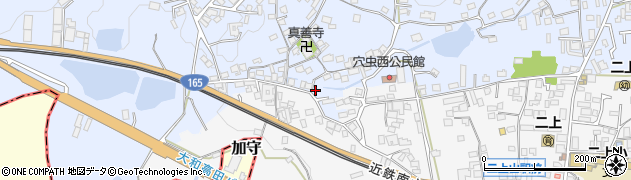 奈良県香芝市穴虫1370周辺の地図