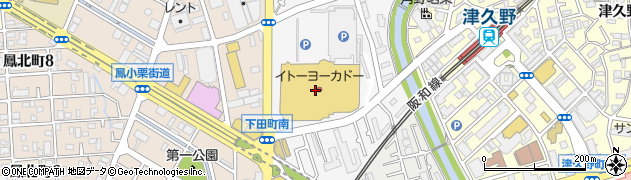 ロッテリア津久野イトーヨーカドー店周辺の地図