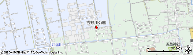 吉野川公園周辺の地図