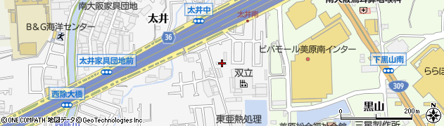 大阪府堺市美原区太井642周辺の地図