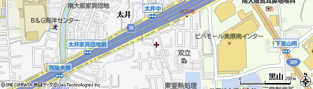 大阪府堺市美原区太井555周辺の地図