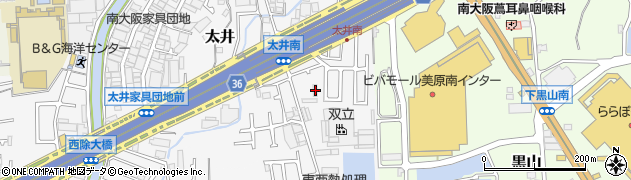 大阪府堺市美原区太井641周辺の地図