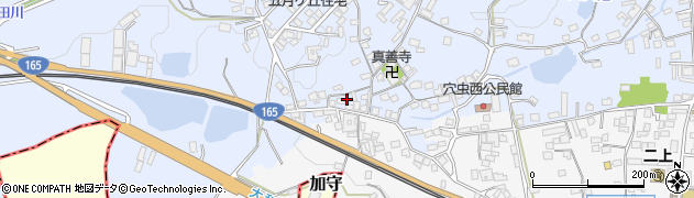 奈良県香芝市穴虫1422周辺の地図
