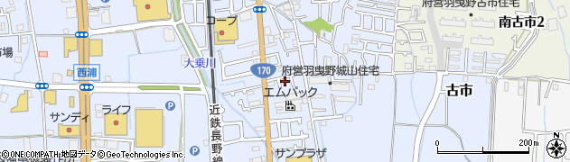 阪南薬店周辺の地図