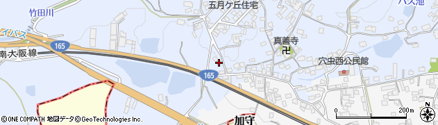 奈良県香芝市穴虫2452周辺の地図