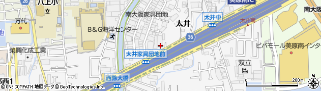 大阪府堺市美原区太井489周辺の地図