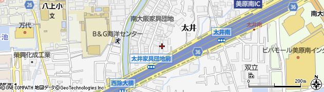 大阪府堺市美原区太井486周辺の地図