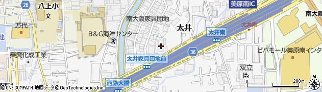 大阪府堺市美原区太井487周辺の地図