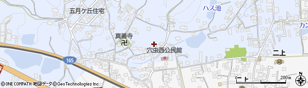 奈良県香芝市穴虫1384周辺の地図