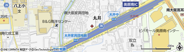 大阪府堺市美原区太井453周辺の地図