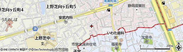 コープアイケアセンター上野芝訪問介護事業所周辺の地図