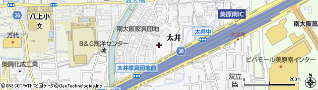 大阪府堺市美原区太井456周辺の地図