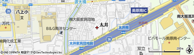 大阪府堺市美原区太井455周辺の地図