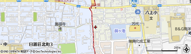大阪府堺市美原区大饗361周辺の地図