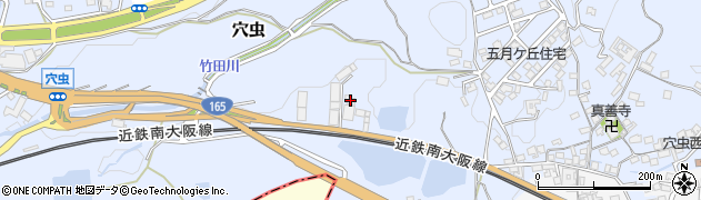 奈良県香芝市穴虫2422周辺の地図