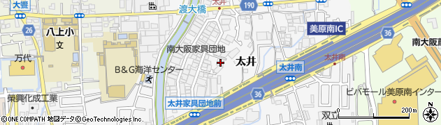 大阪府堺市美原区太井457周辺の地図