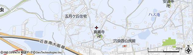 奈良県香芝市穴虫1450周辺の地図