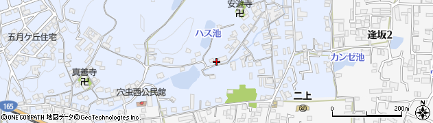 奈良県香芝市穴虫1536周辺の地図