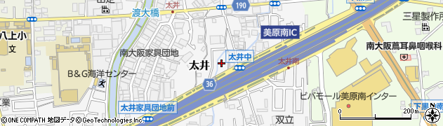 大阪府堺市美原区太井566周辺の地図