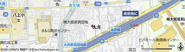 大阪府堺市美原区太井454周辺の地図
