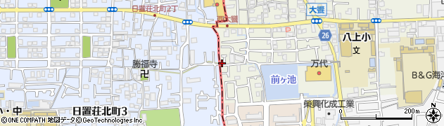 大阪府堺市美原区大饗362-2周辺の地図
