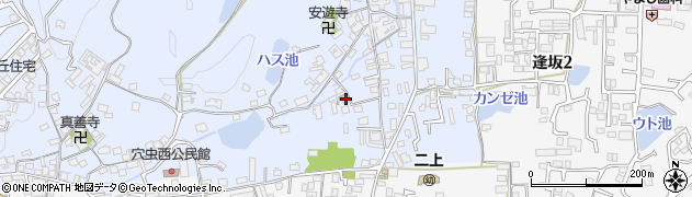 奈良県香芝市穴虫1310周辺の地図