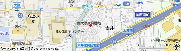 大阪府堺市美原区太井391周辺の地図
