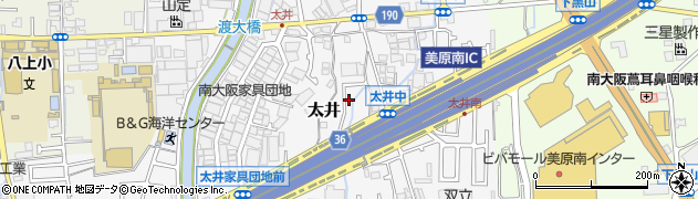 大阪府堺市美原区太井443周辺の地図