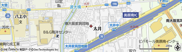 大阪府堺市美原区太井450周辺の地図