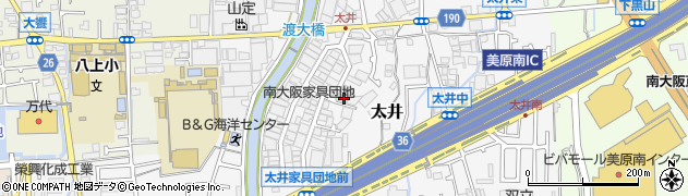大阪府堺市美原区太井404周辺の地図