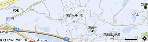 奈良県香芝市穴虫1895周辺の地図