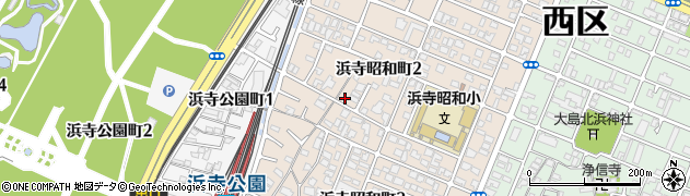 浜寺昭和町モータープール周辺の地図