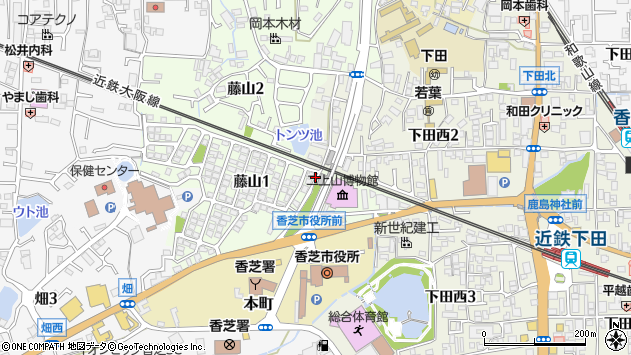 〒639-0243 奈良県香芝市藤山の地図