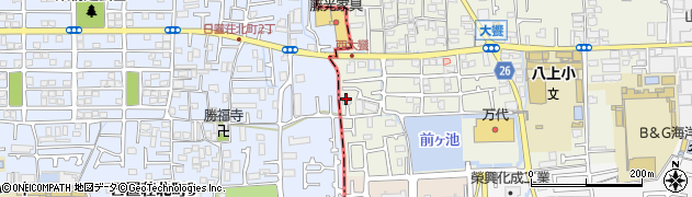 大阪府堺市美原区大饗362-6周辺の地図