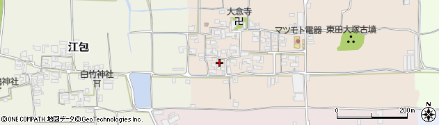 奈良県桜井市東田62周辺の地図